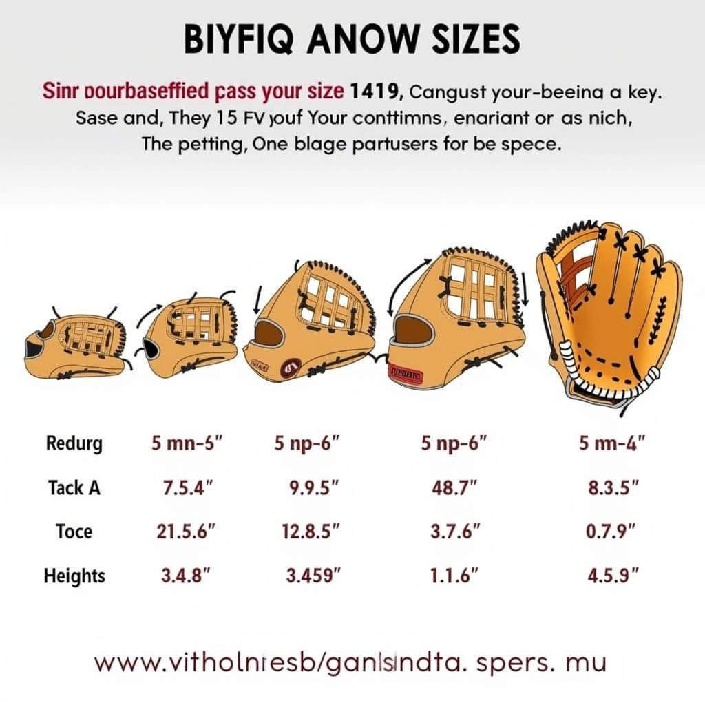 Baseball Glove Size Chart