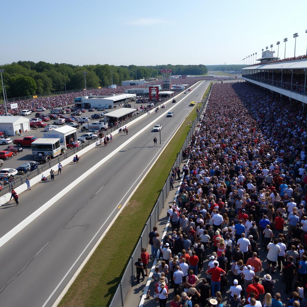 Aerial View of 141 Speedway Crowds