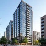 Modern apartment building at 1500 S Jefferson St