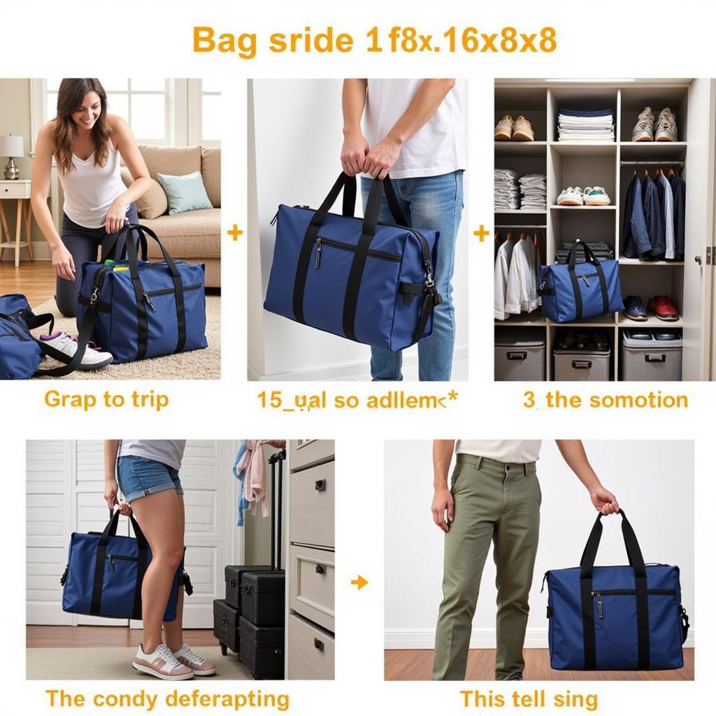 Various uses of a 16x16x8 bag