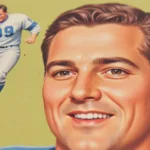 Close-up of a 1950 Bowman Football card.