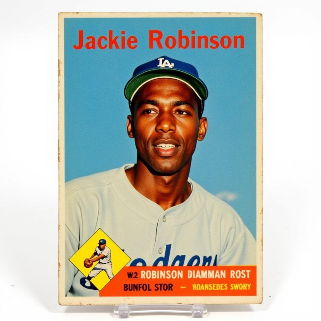 1956 Topps Jackie Robinson Card Front View