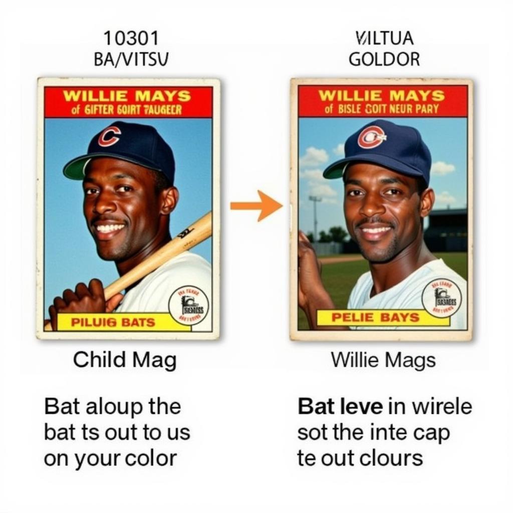 1963 Topps Willie Mays Baseball Card Variations