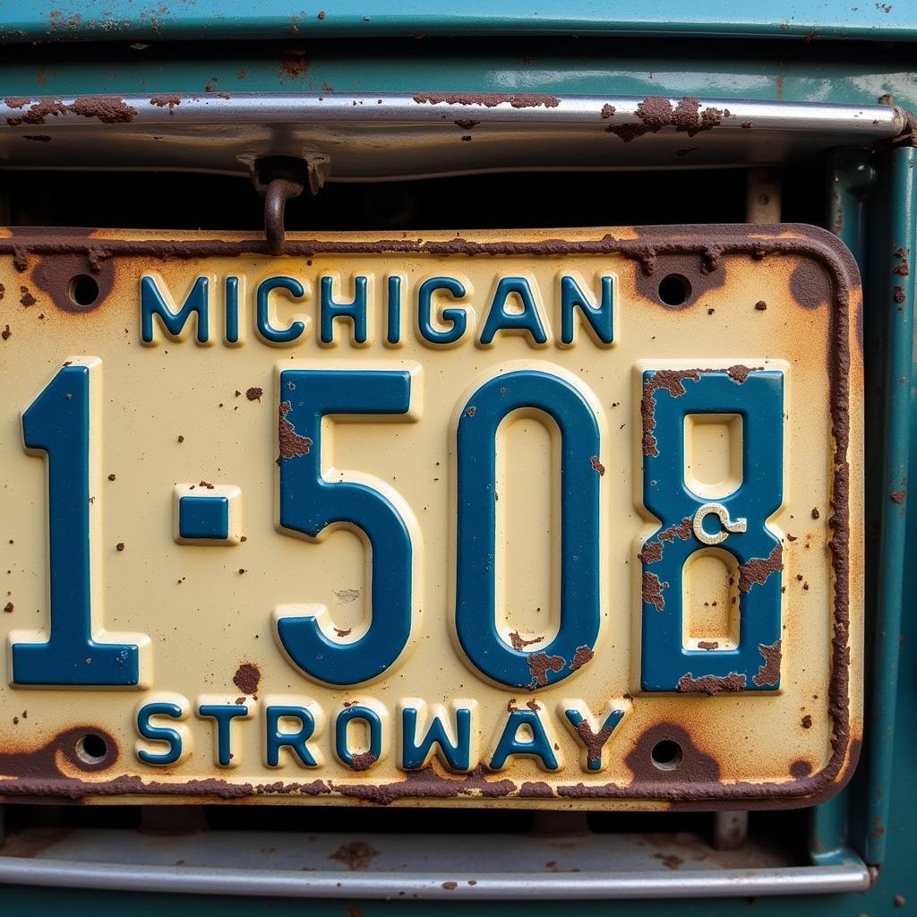 1972 Michigan license plate signifying historical value and collectible appeal