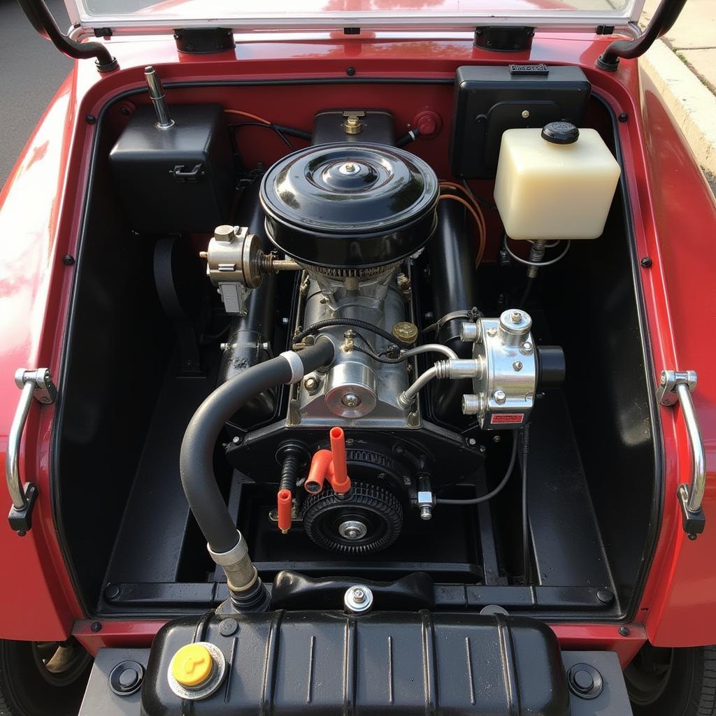 Detailed view of a 1985 Club Car golf cart engine