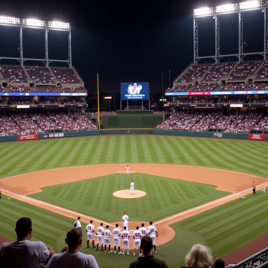 A tribute to Ted Williams during the 2003 MLB season