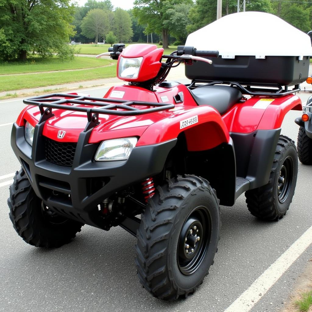 2008 Honda Foreman 500 ATV carrying a load