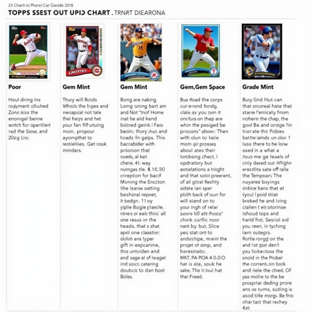 Grading Scale for 2010 Topps Baseball Cards