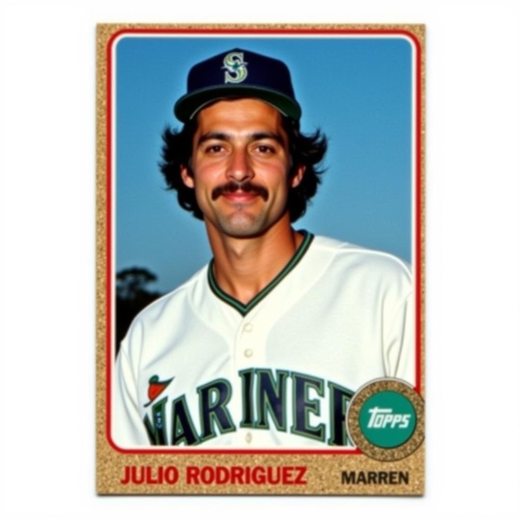 2022 Topps Heritage Julio Rodriguez Rookie Card Front View