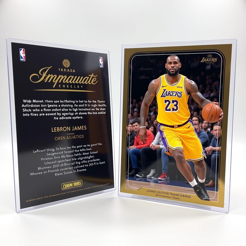 2023 NBA Immaculate Base Card Featuring LeBron James