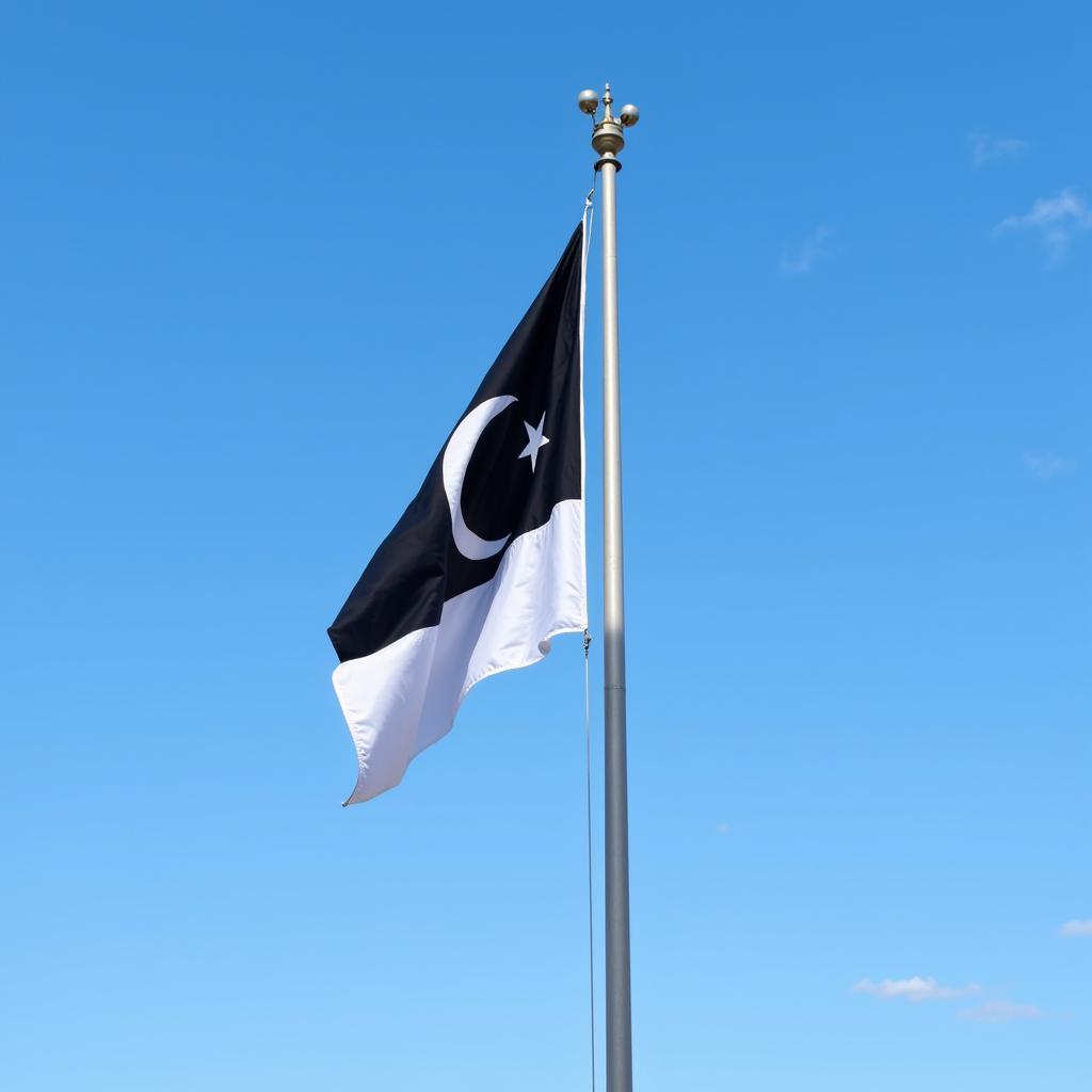 Besiktas flag on a 25-foot flagpole