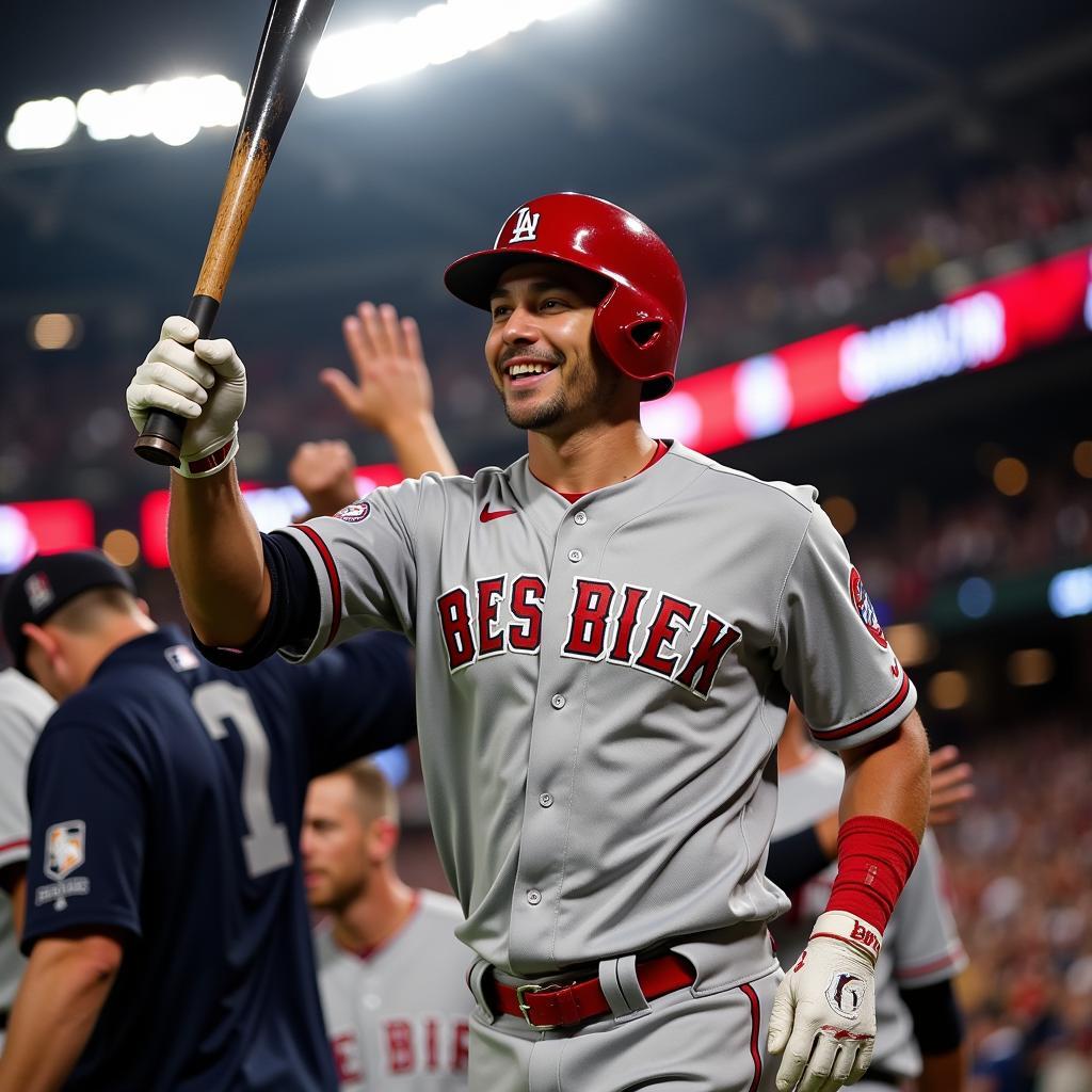 MLB Player Celebrating 3000th Hit