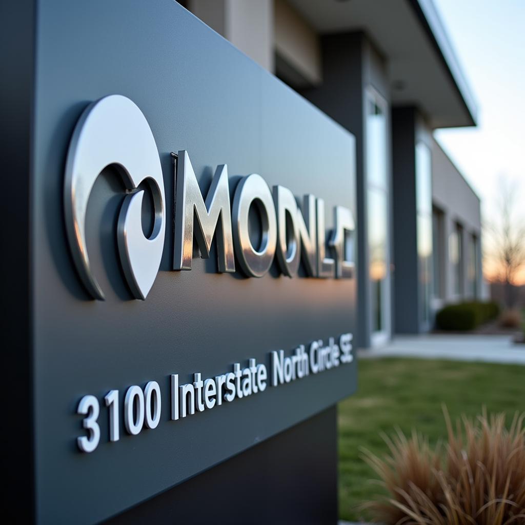 Close-up view of business signage at 3100 Interstate North Circle SE