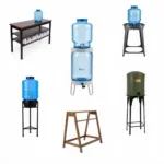 Different types of 5-gallon water holder stands