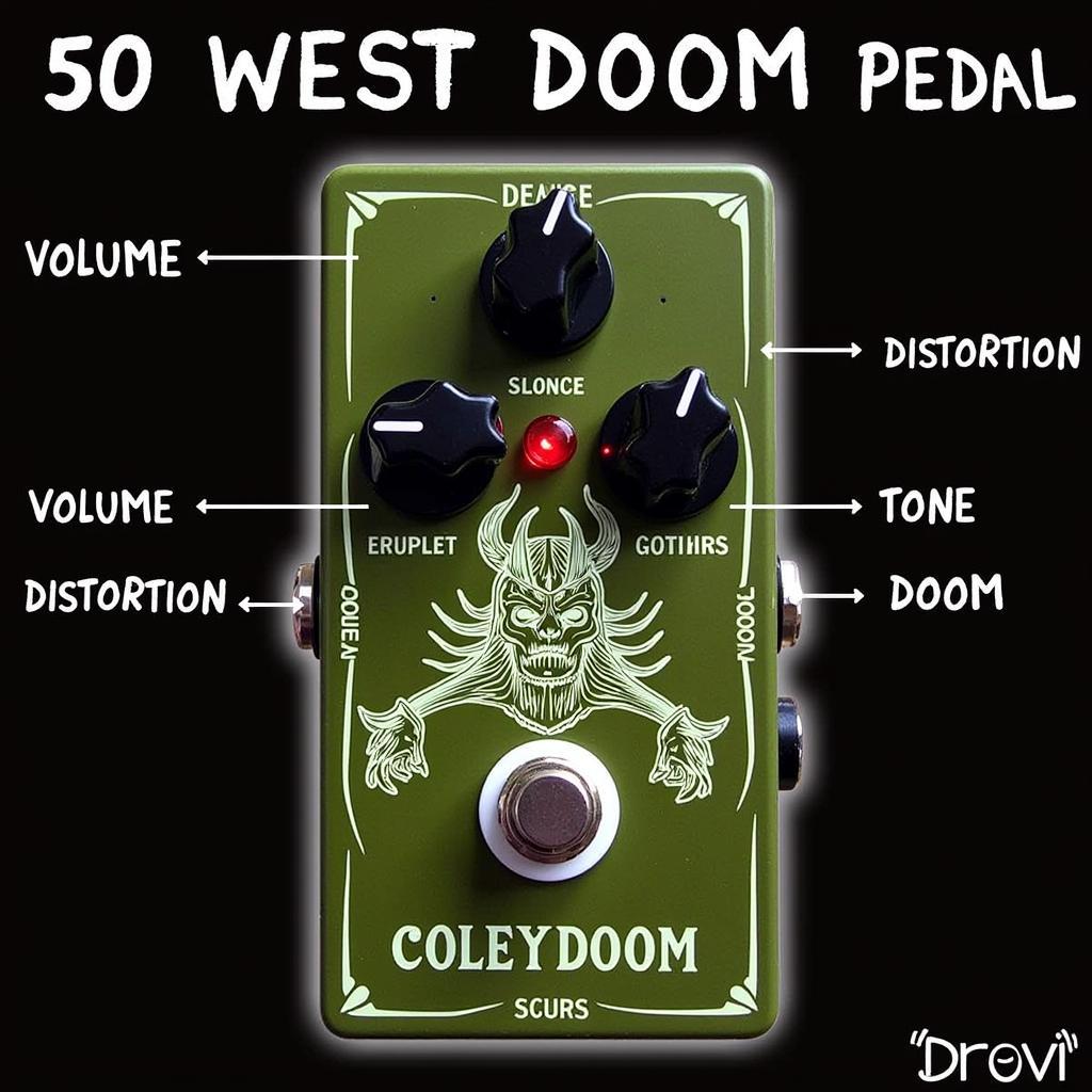 50 West Doom Pedal Front Panel