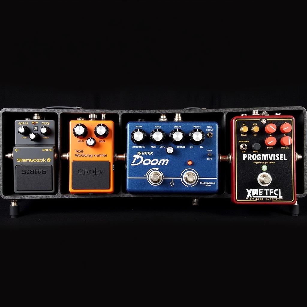 50 West Doom Pedal on Pedalboard with Other Effects