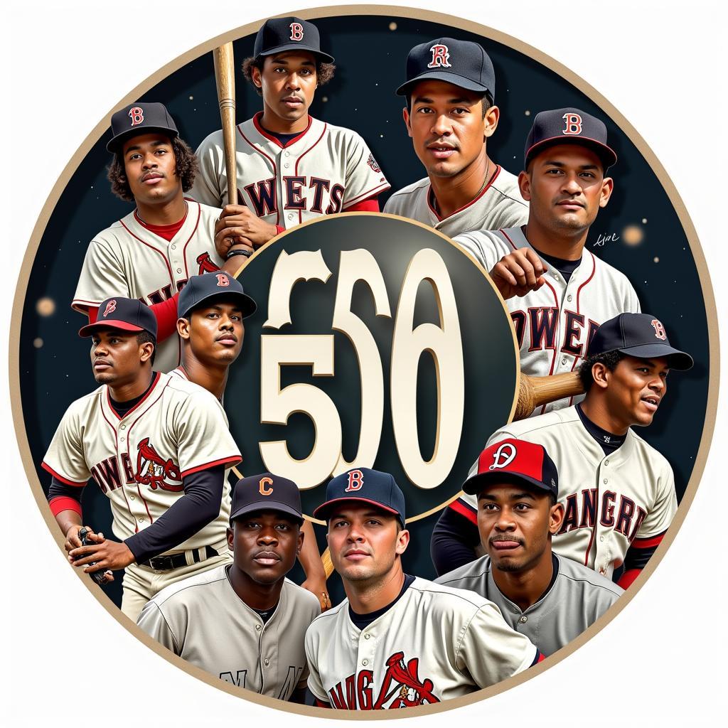 Montage of players in the 500 home run club