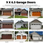 Various 9 x 6.5 garage door styles