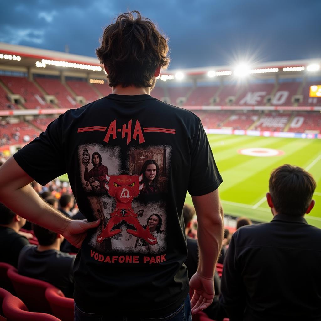 A-ha band t-shirt worn by a Besiktas fan