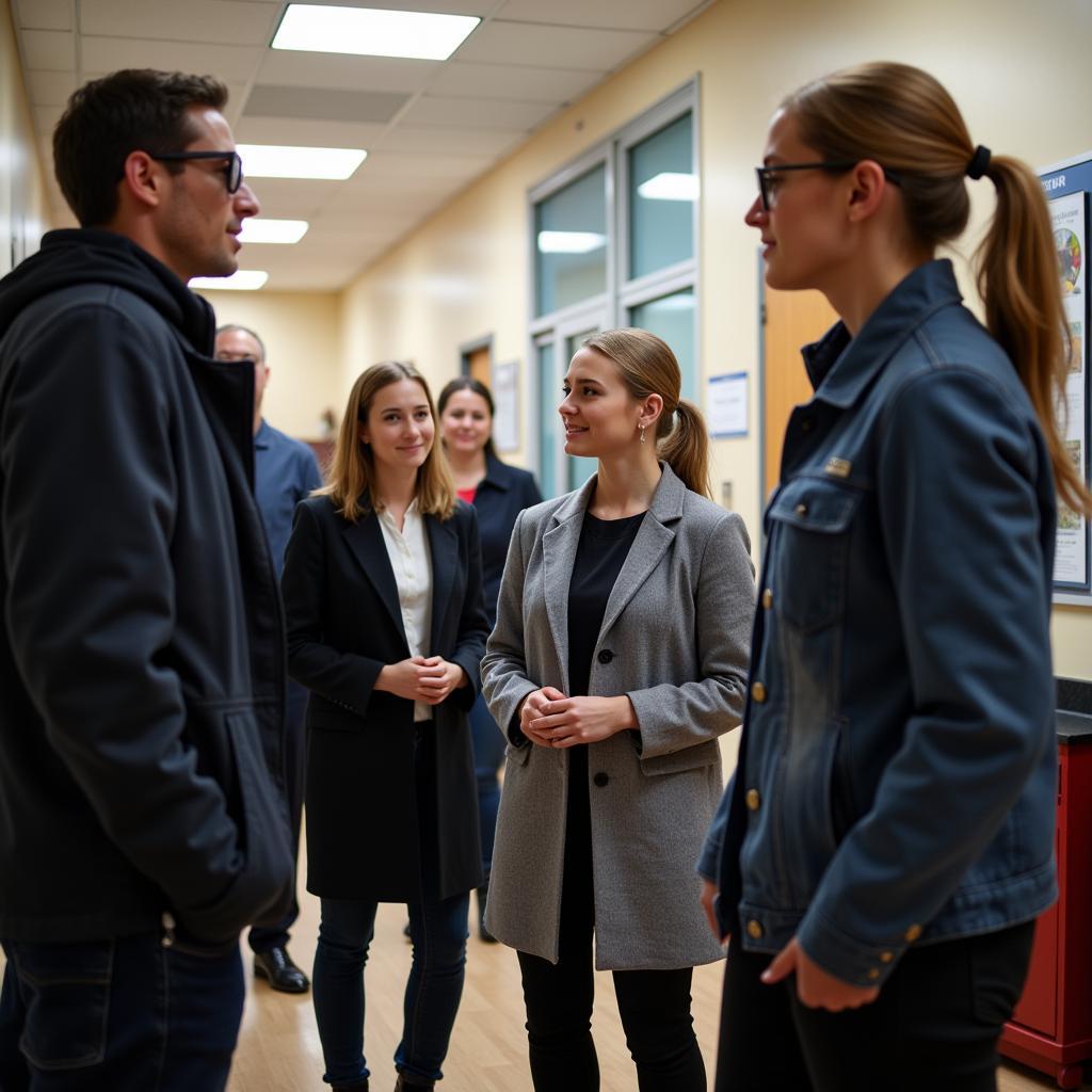 Prospective Students on a Campus Tour at ABC Training Center