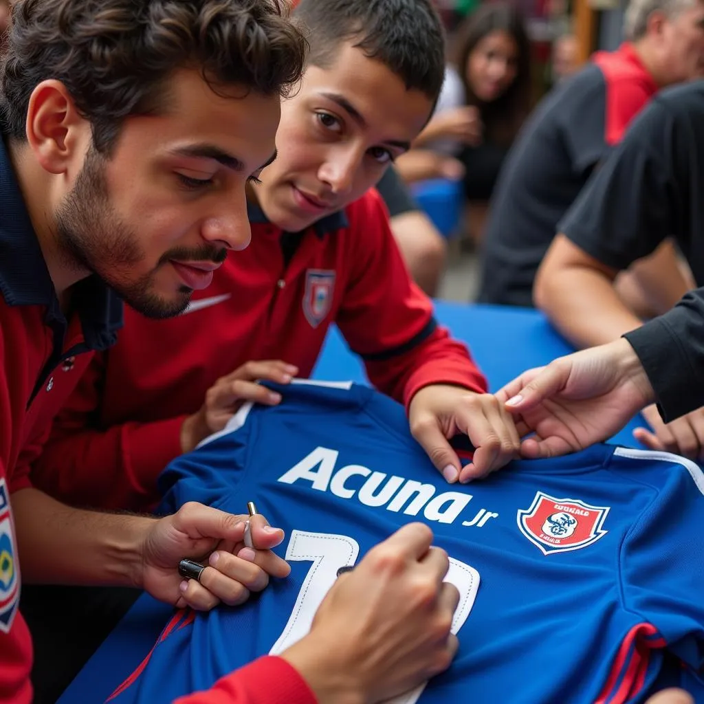 Acuna Jr. Signing Autographs