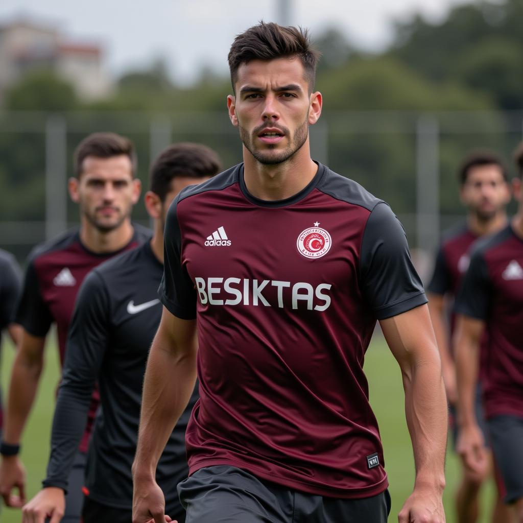 Adam Riddle Training with Besiktas