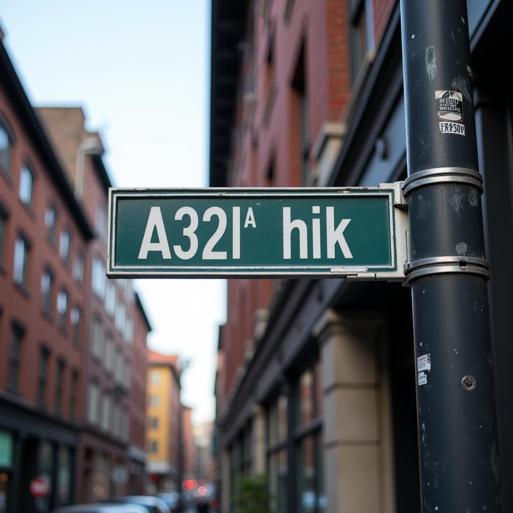 A Close-Up of a Street Address Sign