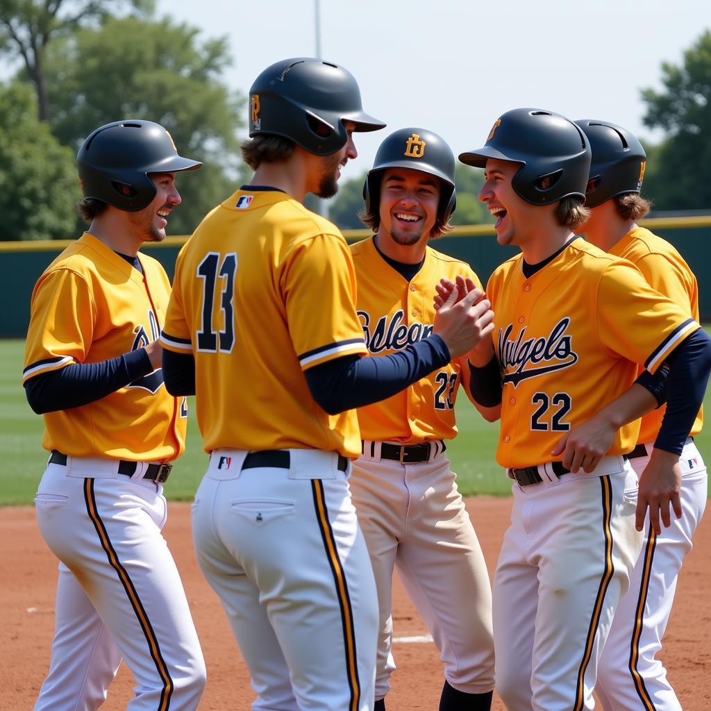 Team Celebration After a Baseball Game in Long Beach