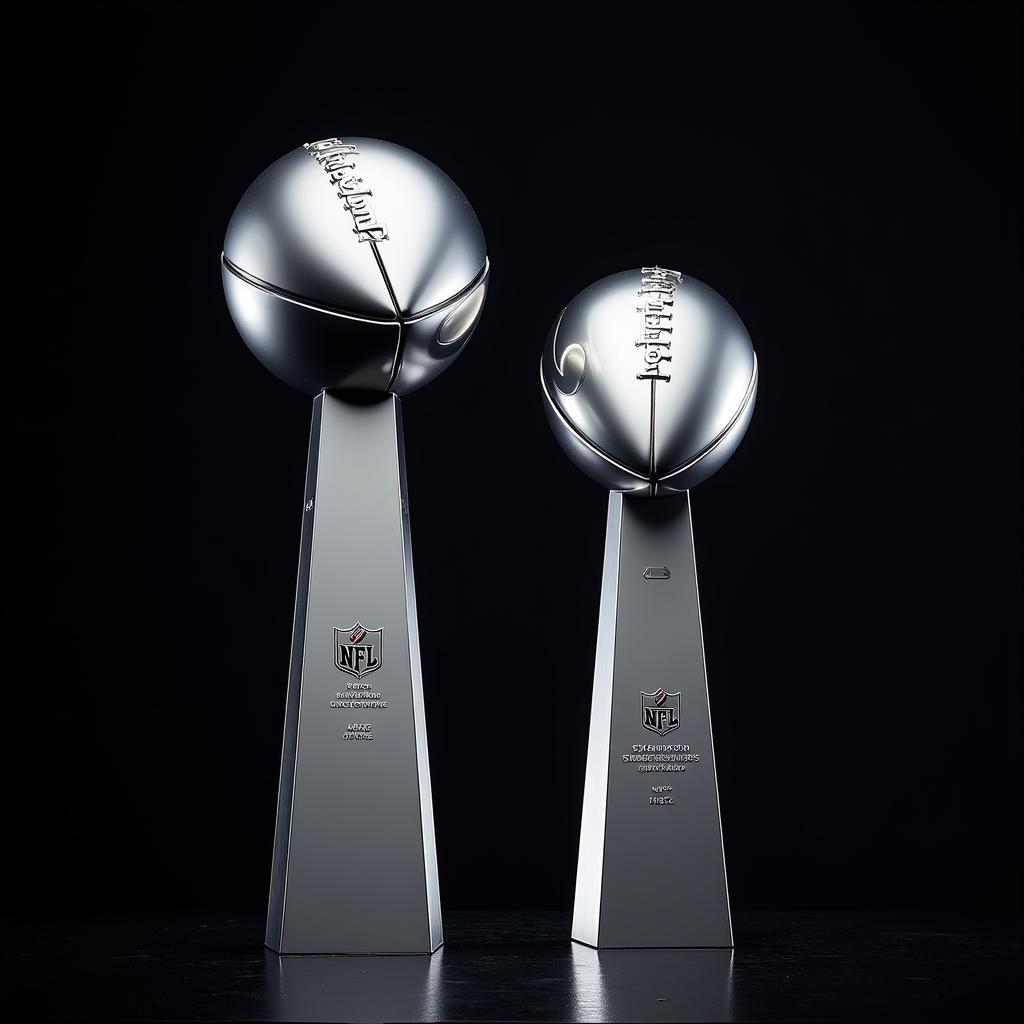 AFC and NFC Championship Trophies