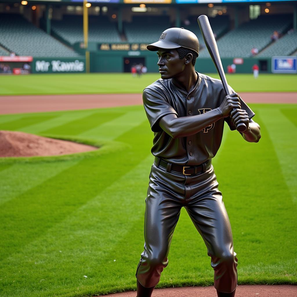 Bronze statue of Al Kaline at Comerica Park