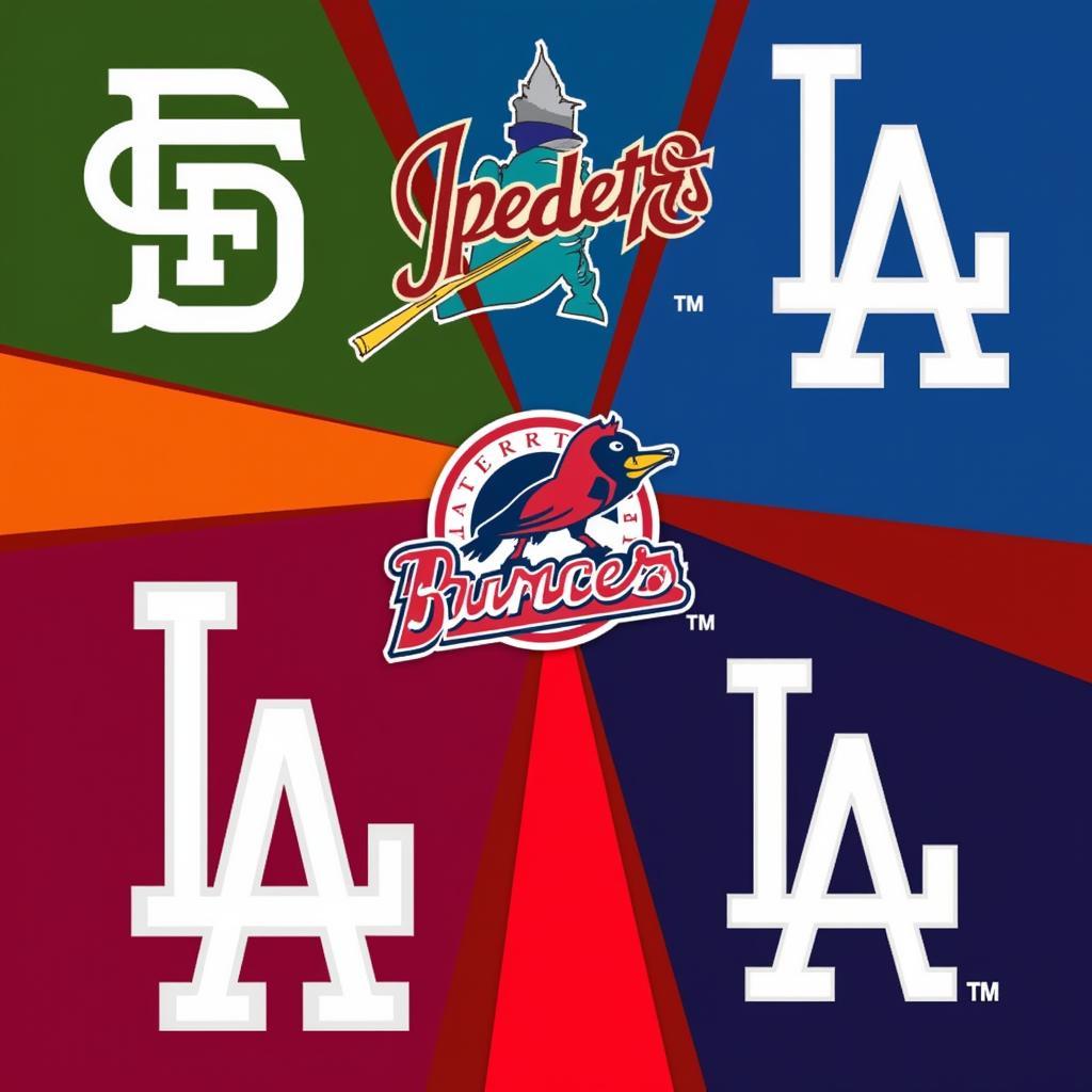 MLB AL West Team Logos