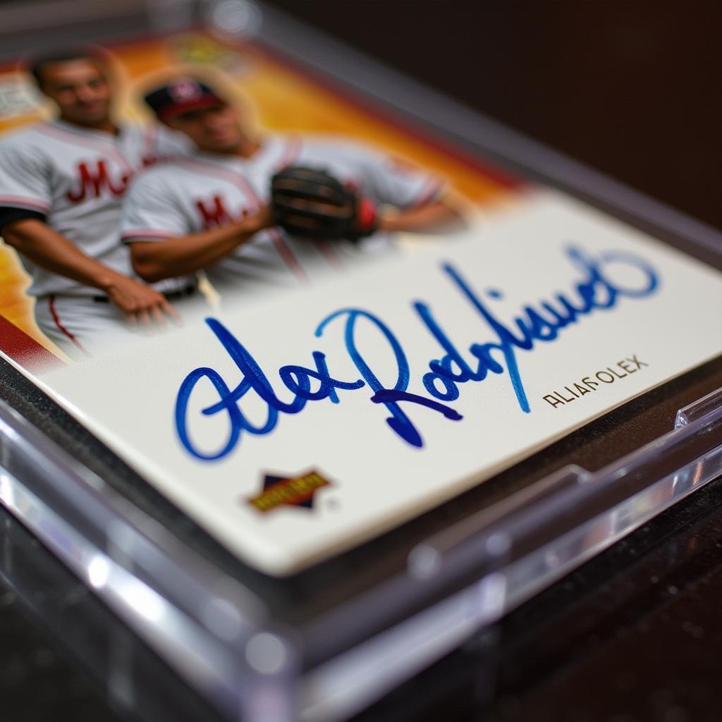 Alex Rodriguez Autographed Card