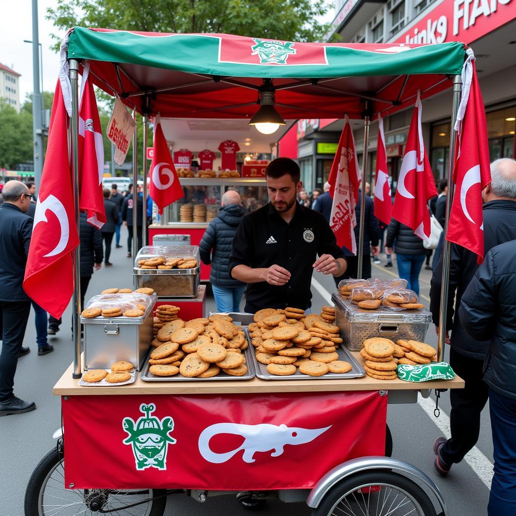 Alligator cookies sold by a vendor at Vodafone Park