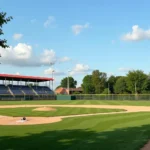 Baseball field in a local community