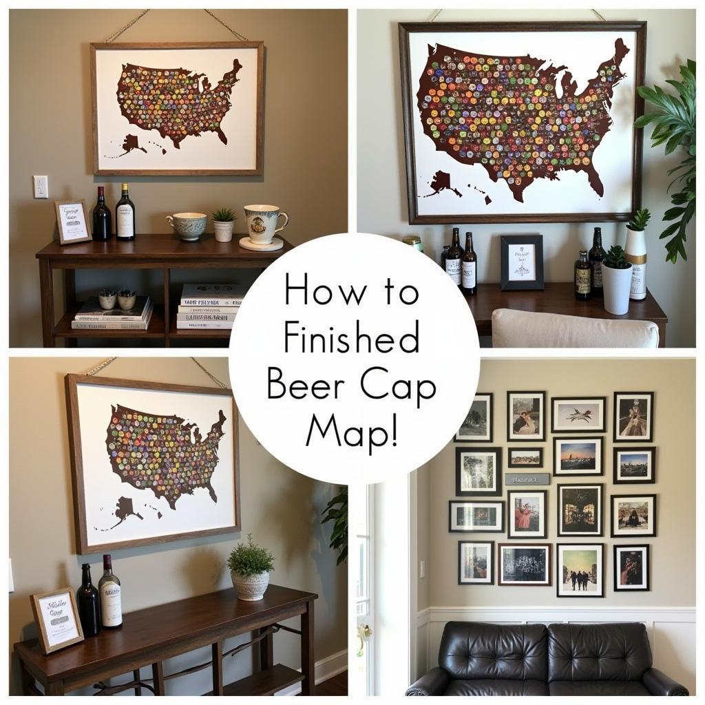 Creative Display Ideas for Your Finished Beer Cap Map