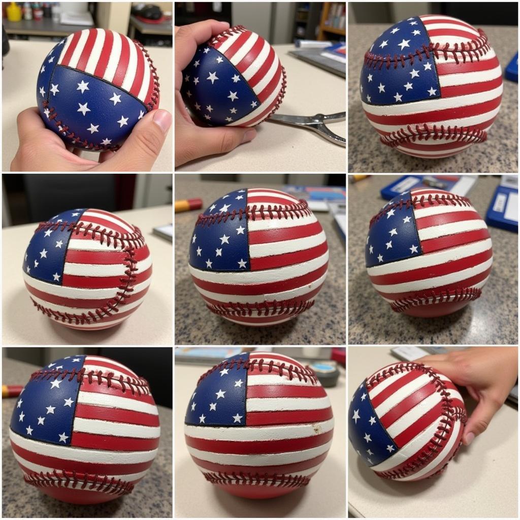 American flag softball manufacturing process