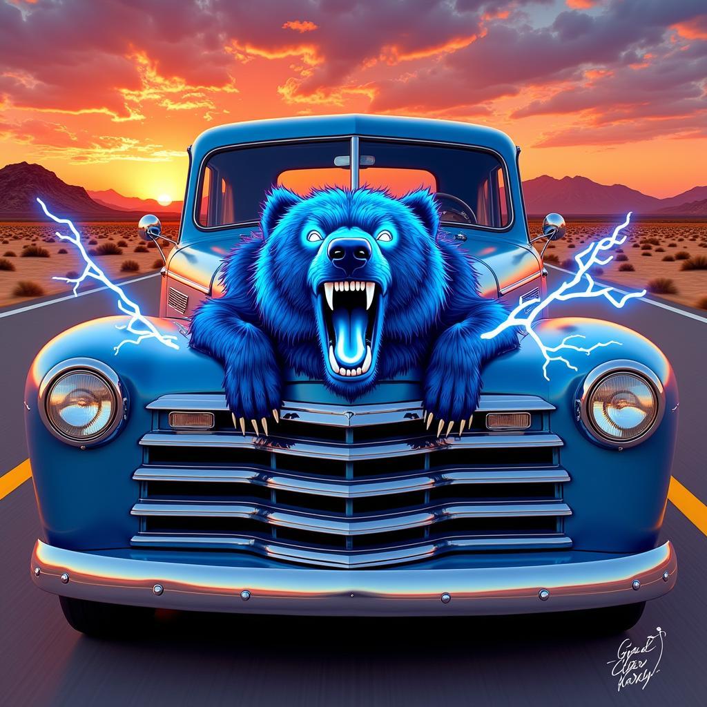 American Hot Rod Blue Bear Concept Design