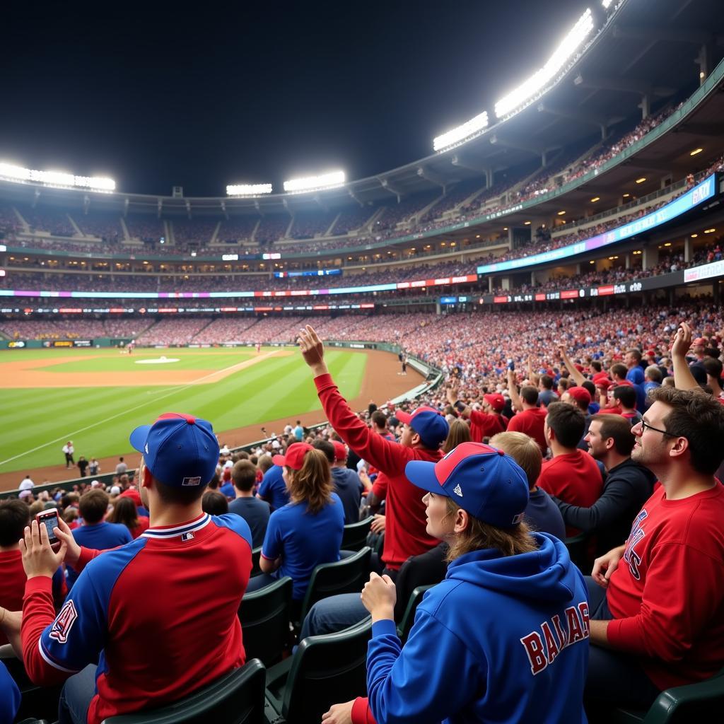 Cheering American League Fans