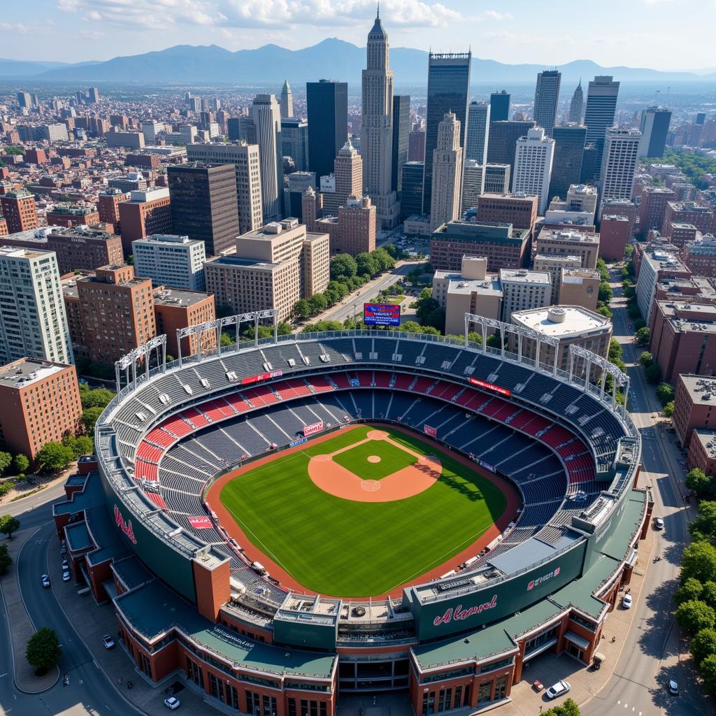 Aerial View of American League Stadiums