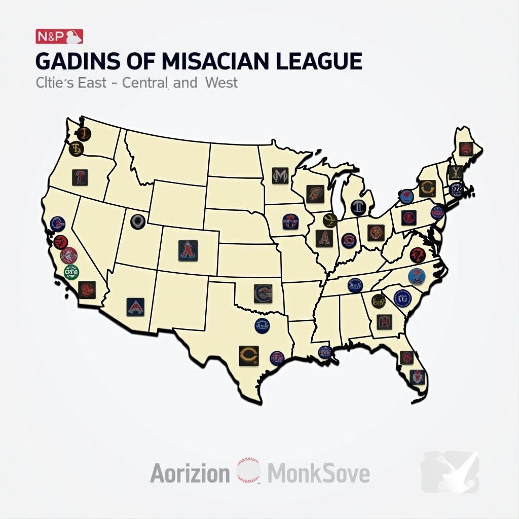 American League Teams Map