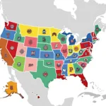 Map of MLB American League Teams