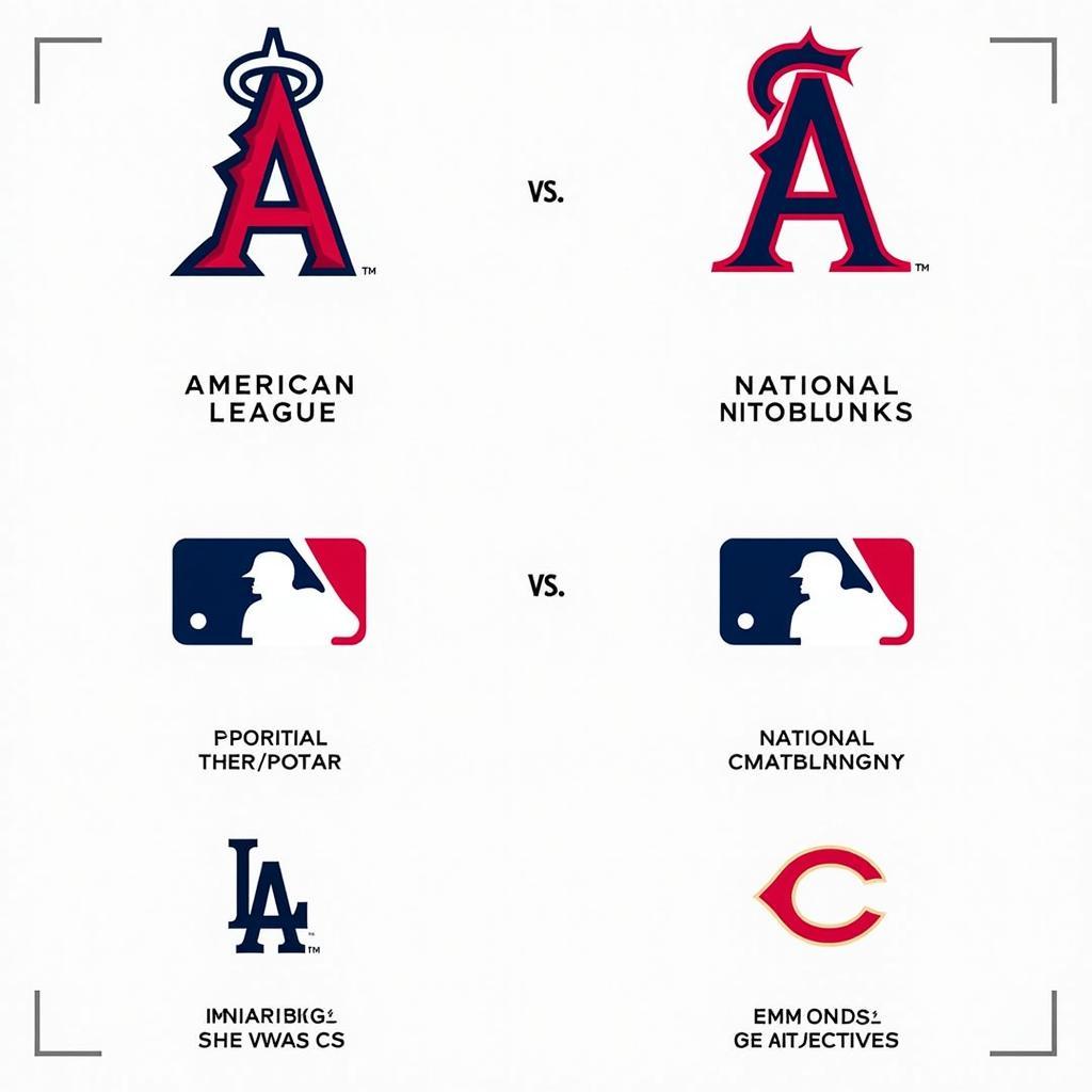 American and National League Logos