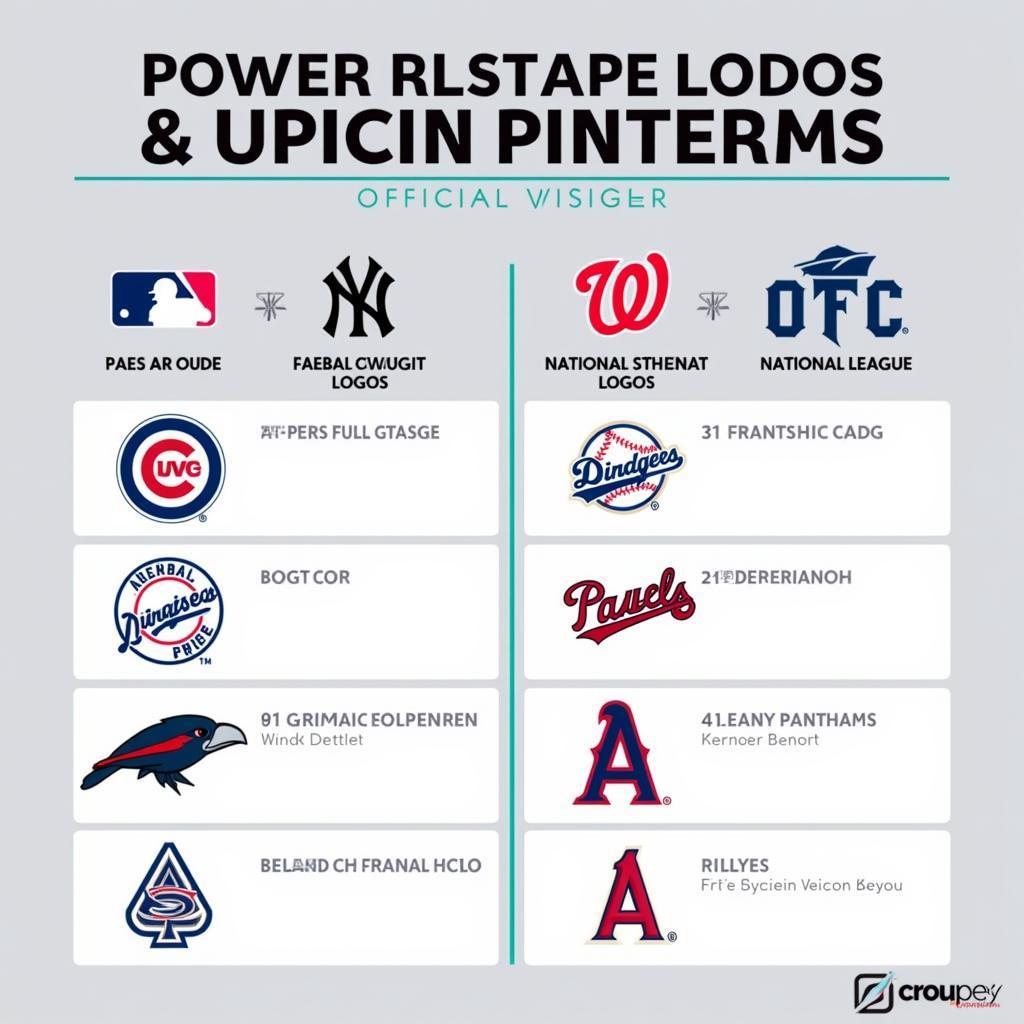 American League and National League Logos Side by Side