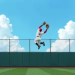 Andruw Jones making a spectacular catch