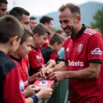 Andy Beck with Besiktas fans