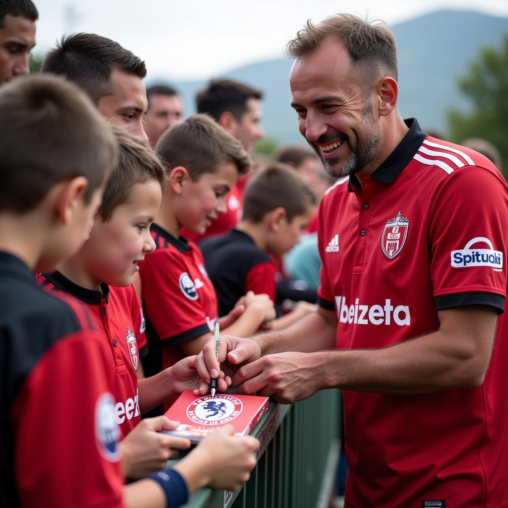 Andy Beck with Besiktas fans