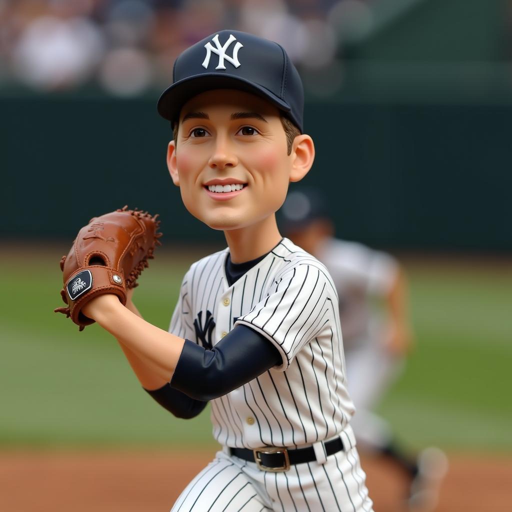 Andy Pettitte bobblehead wearing a New York Yankees uniform