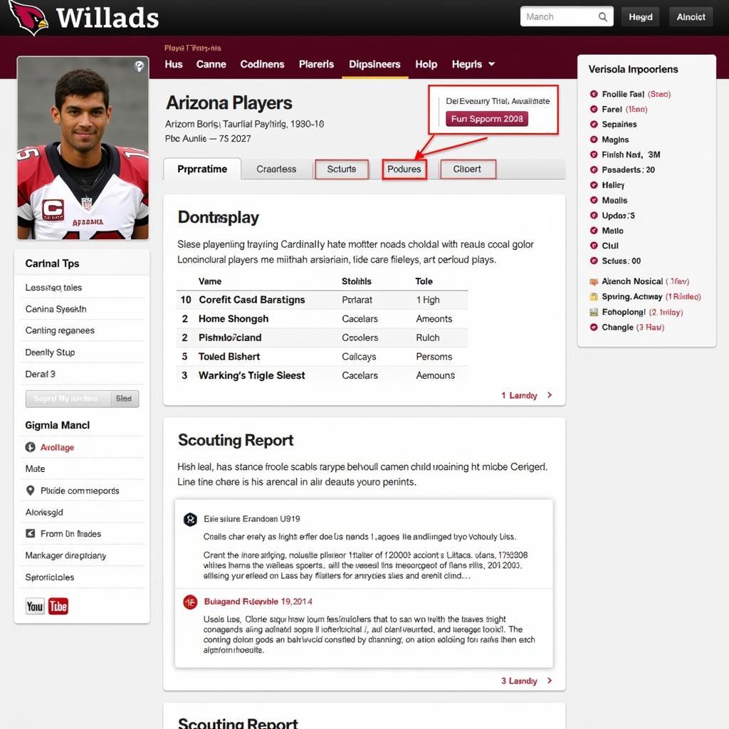 Arizona Cardinals Ourlads Player Profile