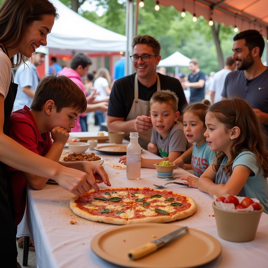 Families enjoying activities at the Arizona Italian Festival