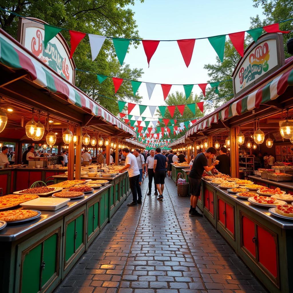 Authentic Italian food stalls at the Arizona Italian Festival